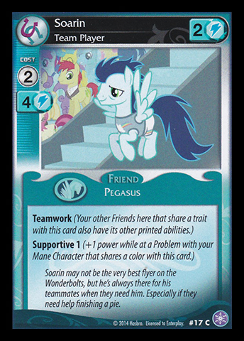 Soarin, Team Player